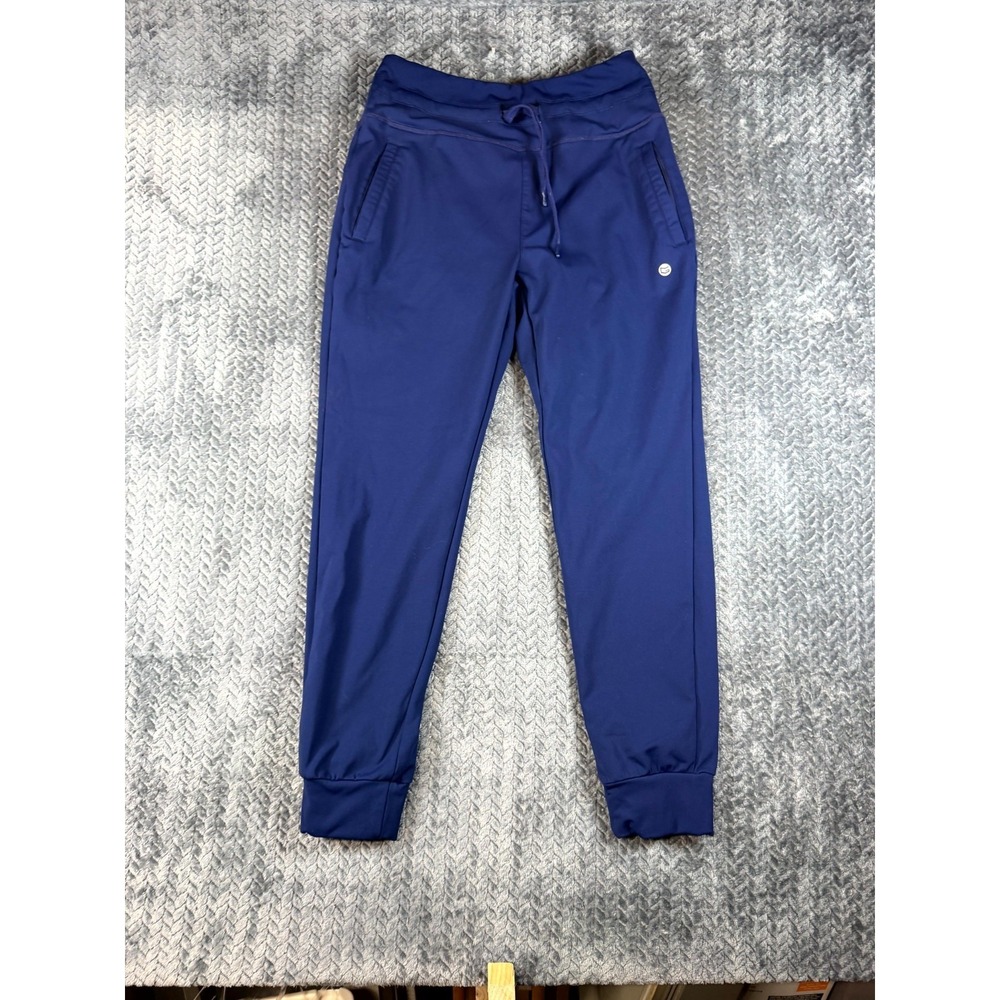 G Gradual Jogger Pants Womens Medium Navy Blue High Rise Tapered Leg Drawstring